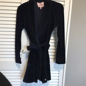 Juicy Couture Velour Robe in Navy
